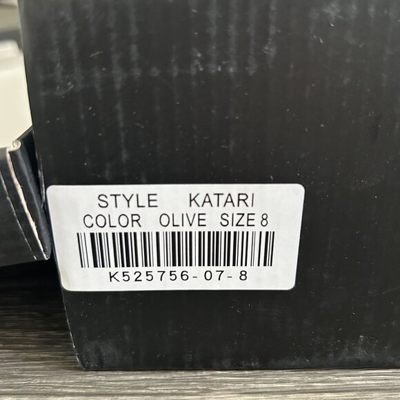 NEW Lulus SZ 8 Katari Olive Green Suede Pointed Toe Knee High Boots Block Heels - Picture 5 of 10